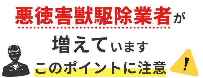 悪徳ネズミ駆除業者が増えています このポイントに注意